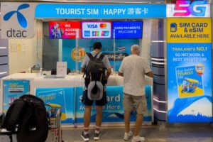 Dtac simkort i Thailand i lufthavnen