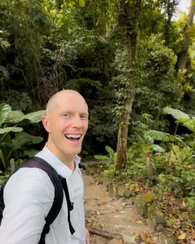 Alex på vej til Freedom Beach