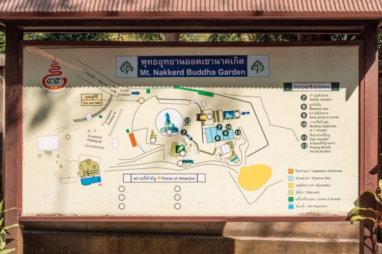 Kort over Big Buddha-området