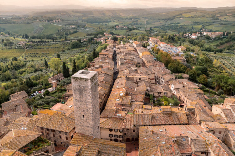 Udsigten fra Torre Grossa i San Gimignano