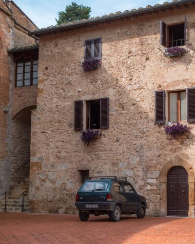 Fiat500 i San Gimignano