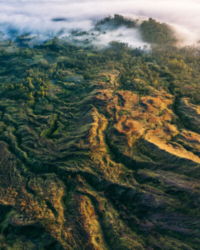 Lavalandskab set fra Mt Batur