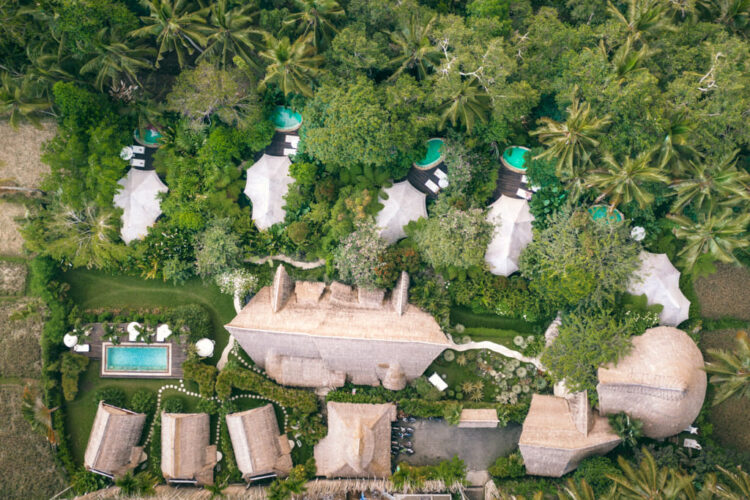 Sandat Glamping Tents set oppefra