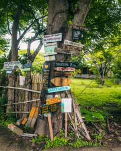 Retningsskilte på Gili Meno