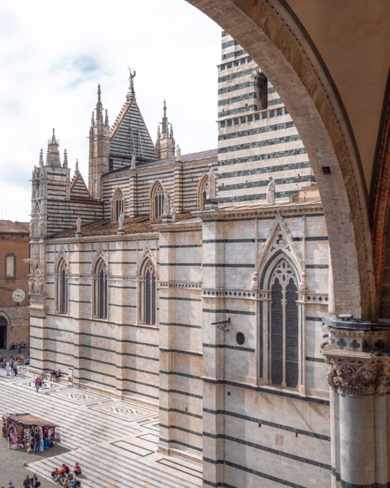 Udsigt mod Sienas domkirke fra Museo dell’Opera
