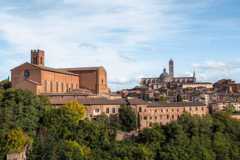 Basilica di San Domenico til venstre og Sienas domkirke til højre