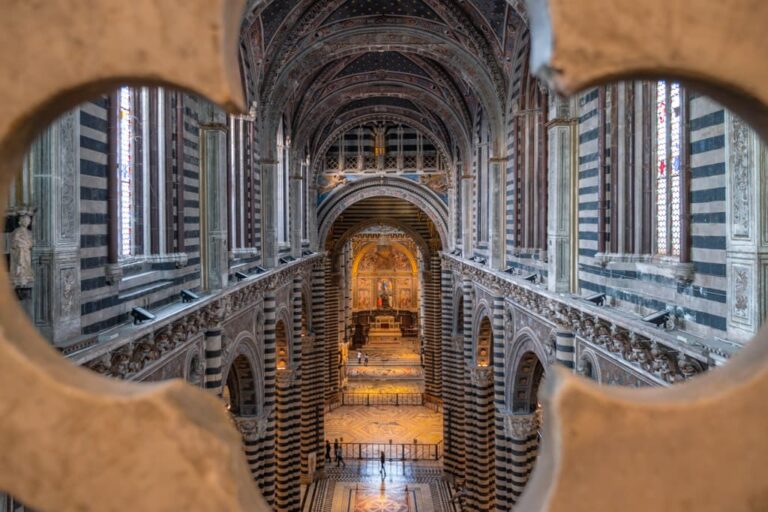 Inden i Sienas domkirke set oppefra