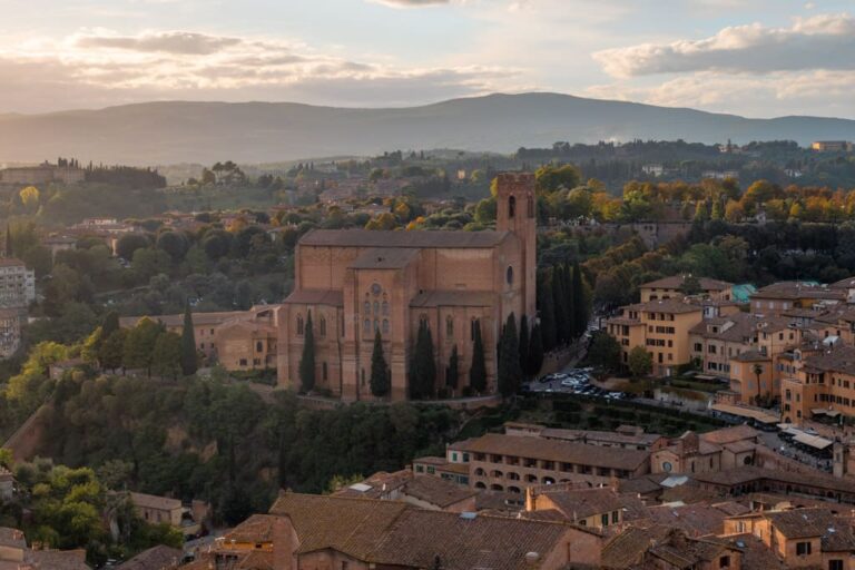 Basilica di San Domenico set fra toppen af Torre del Mangia