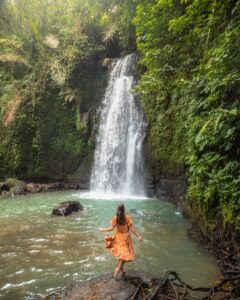 Victoria foran Bayad Waterfall på Bali