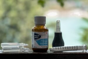 Panodil, næsesuger og saltvandspipetter