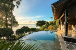 Villa med privat pool hos Aquamarine Beach Villas