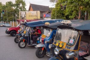 Tuktukker og songthaews i Chiang Mai