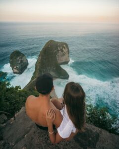 Tidlig morgen ved Kelingking Beach