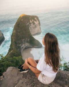 Victoria nyder udsigten ved Kelingking Beach