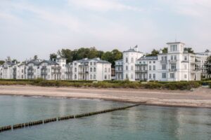 Kysten ved Heiligendamm i Nordtyskland med Grand Hotel Heiligendamm