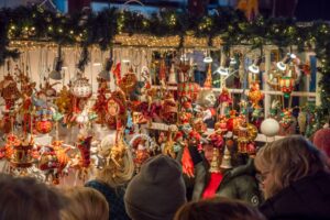 Bod i julemarkedet på Christiania i Den Grå Hal