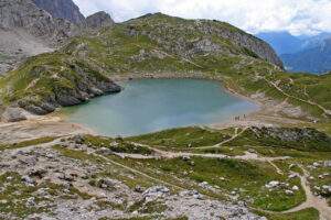 Lago di Coldai med mere vand i