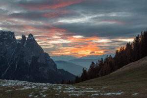 Solnedgang fra plateauet