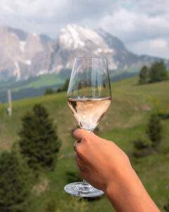 Velkomstdrink på Alpe di Siusi