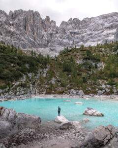 Alex foran Lago di Sorapis