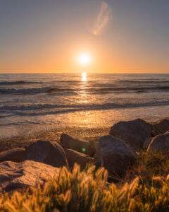 Solnedgangen over Stillehavet ved Torrey Pines