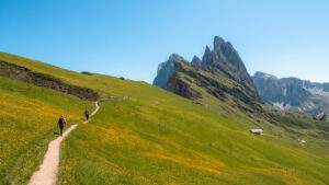 Sti hen til kendt udsigtspunkt på Seceda