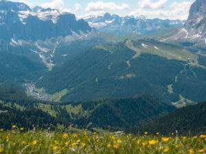 Udsigt fra Seceda i Dolomitterne